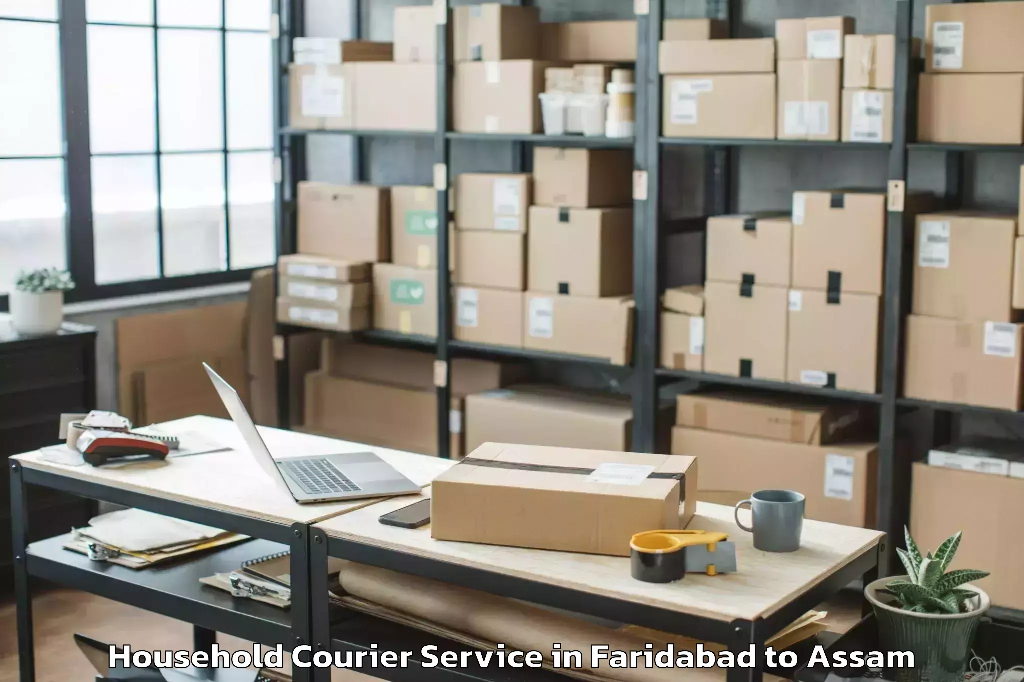 Trusted Faridabad to Dibrugarh University Household Courier